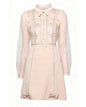 LAI MENG FIVE CATS Embroidered Mesh Bow-Tie Mini Dress - LAI MENG FIVE CATS