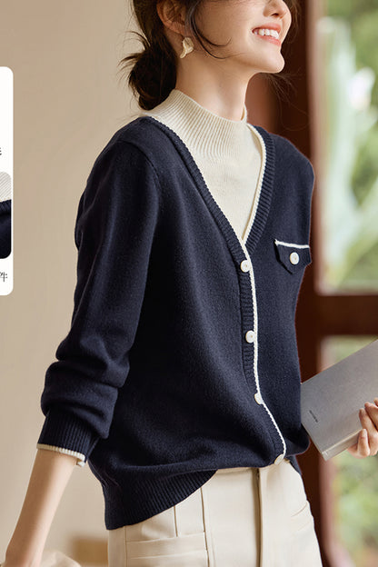 Women's Turtleneck Sweaters 2 in 1 Pullover Knit