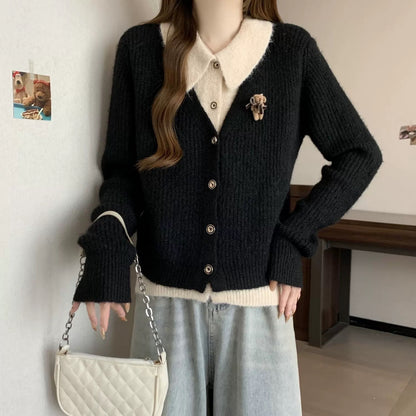 Women's Sweater Cardigan Knit Long Sleeve Button Outfits