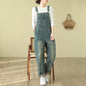 Stretchy Loose Bib Overalls with Pockets