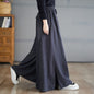 Drawstring Trendy Side Slit Wide Leg Pants