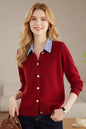 Women's Long Sleeve Sweater Knit Cardigan Tops - LAI MENG FIVE CATS