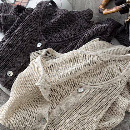 Lightweight Open-Knit Cardigan – Summer Layering Essential