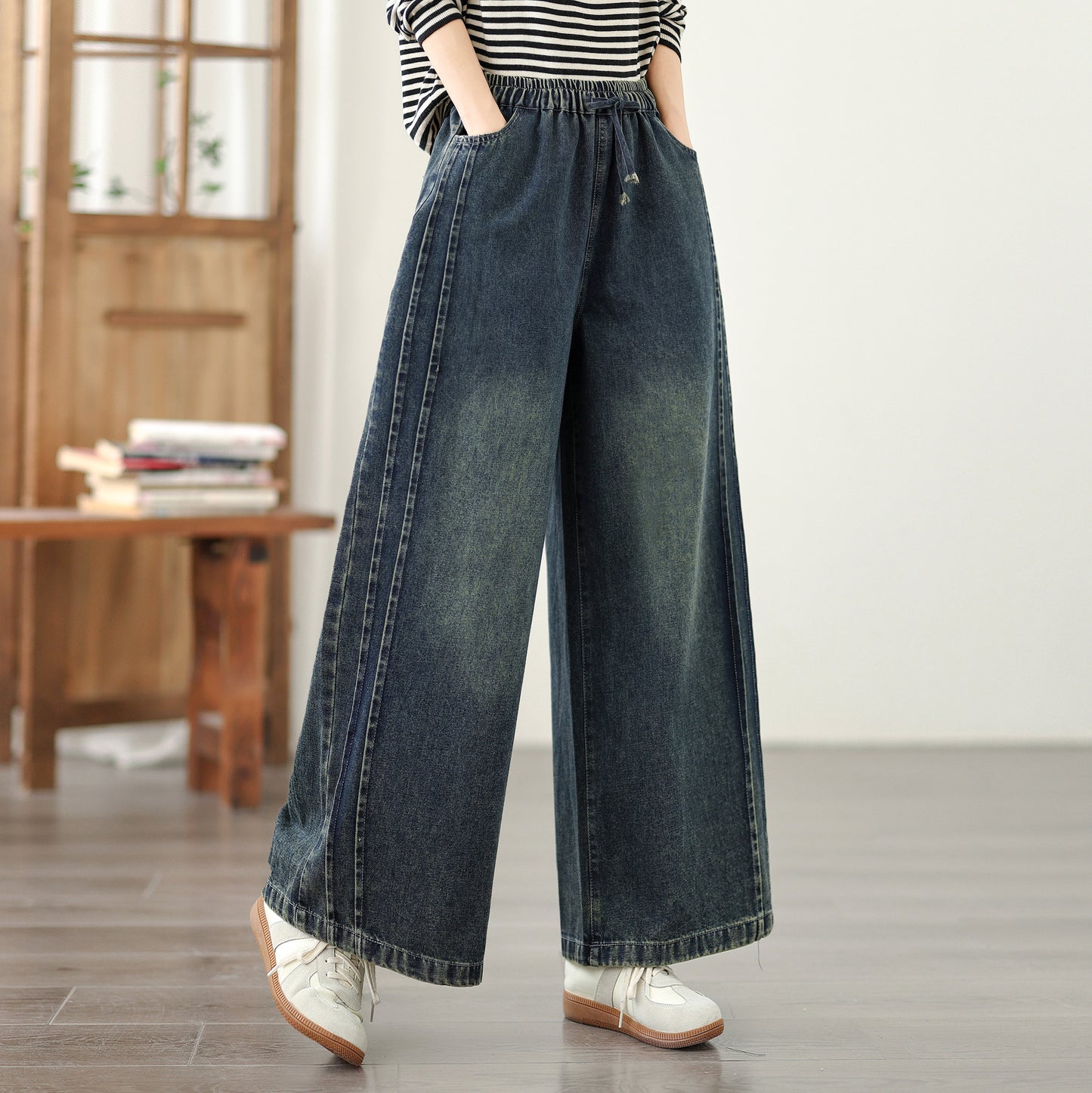 Women's Loose Jeans Baggy Wide Leg Denim Pants