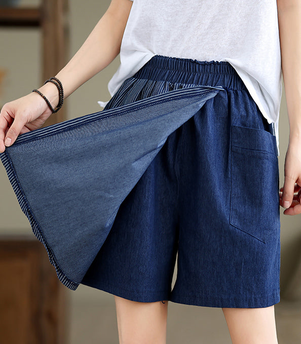 Women's Skorts Skirts Denim Mini Skirt Pull On Jean Shorts - LAI MENG FIVE CATS