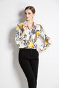 ESY-Women's Shirt Floral Print Long Sleeve Button Blouse - LAI MENG FIVE CATS