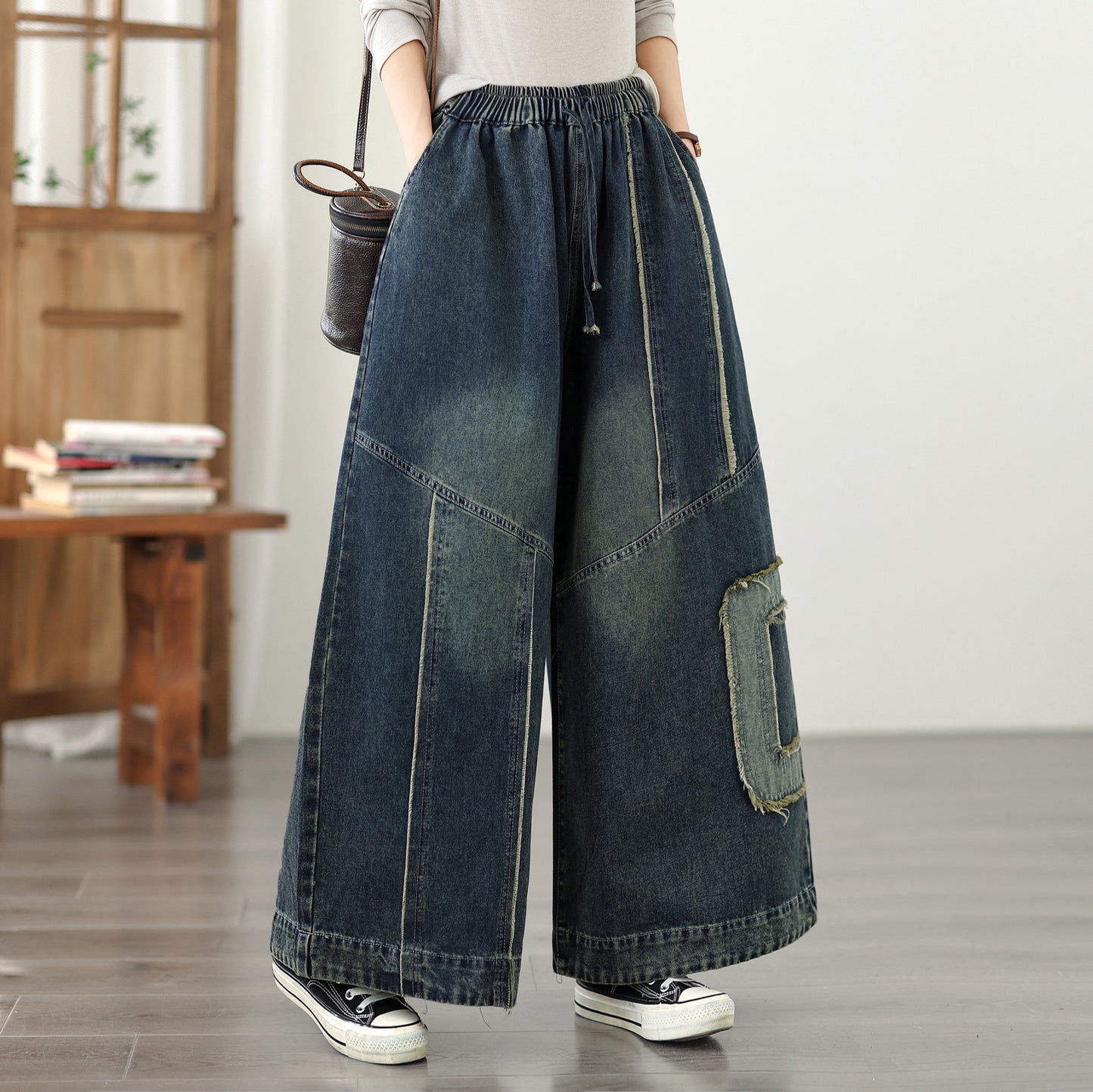 Women's Loose Jeans Baggy Wide Leg Denim Pants