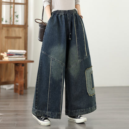 Women's Loose Jeans Baggy Wide Leg Denim Pants