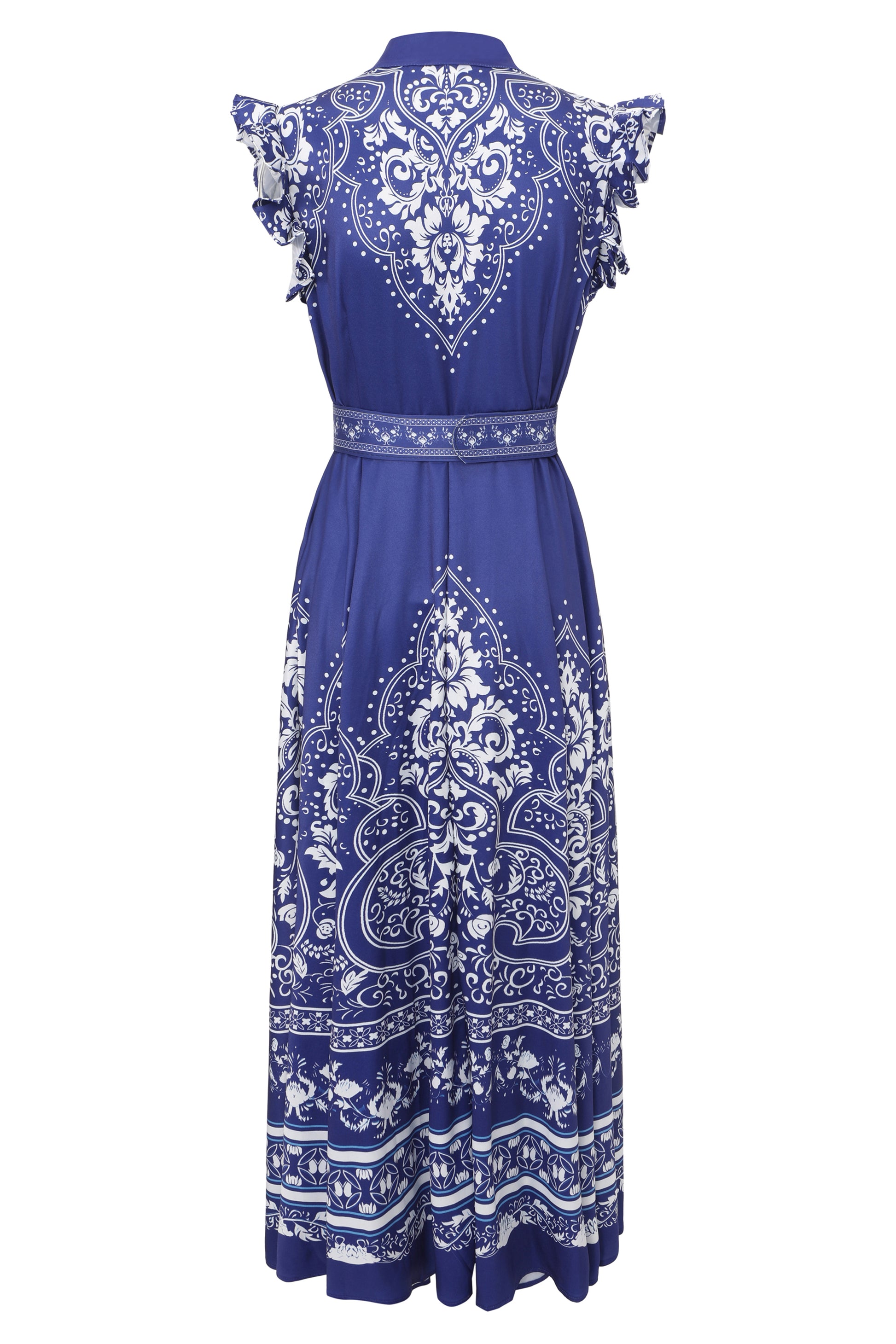 Women's Floral Print V-Neck Sleeveless Maxi Dress - LAI MENG FIVE CATS