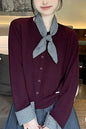 Women's Lightweight Plaid Sweater Cardigan Tops