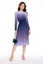 Women's Gradient Color Pleats Midi Dress