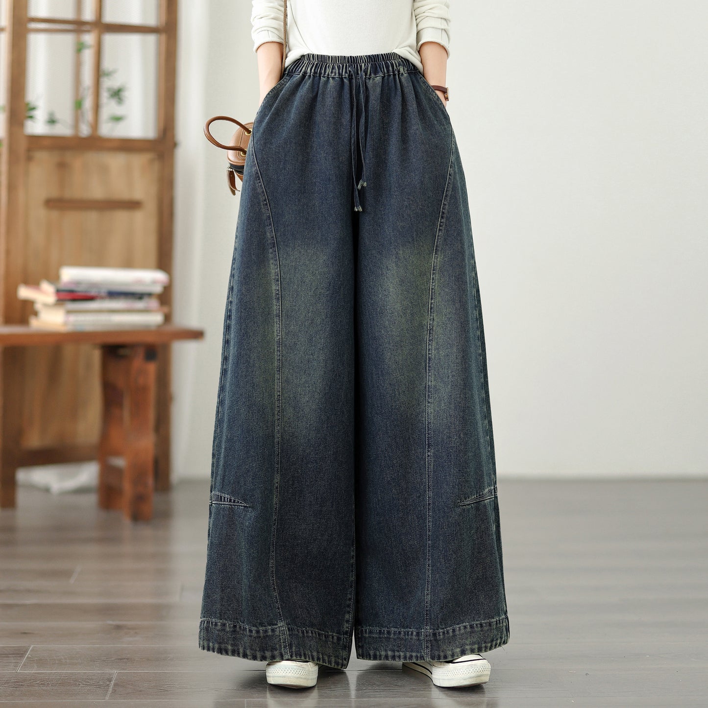 Women's Loose Jeans Baggy Wide Leg Denim Pants