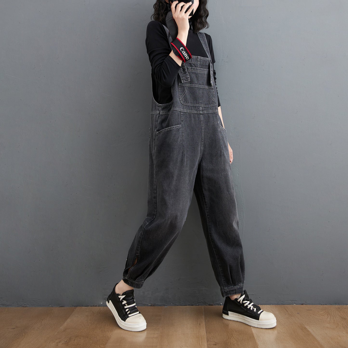 Womens Denim Bib Pants Jumpsuits Adjustable Strap Overalls