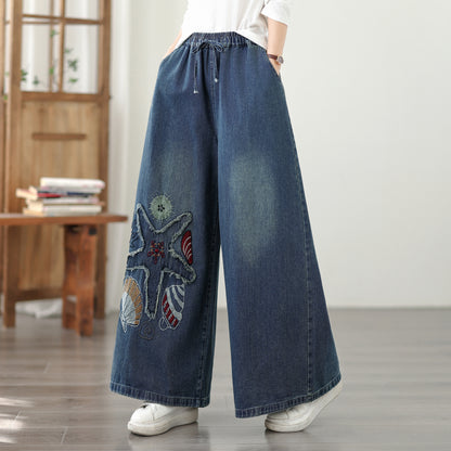 Women's Loose Jeans Baggy Wide Leg Denim Pants