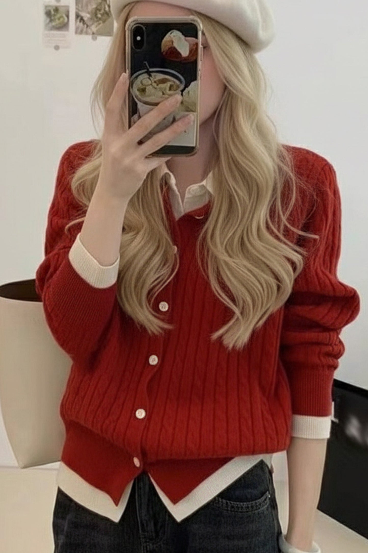 Women's Long Sleeve Cable Knit Sweater Cardigan Top