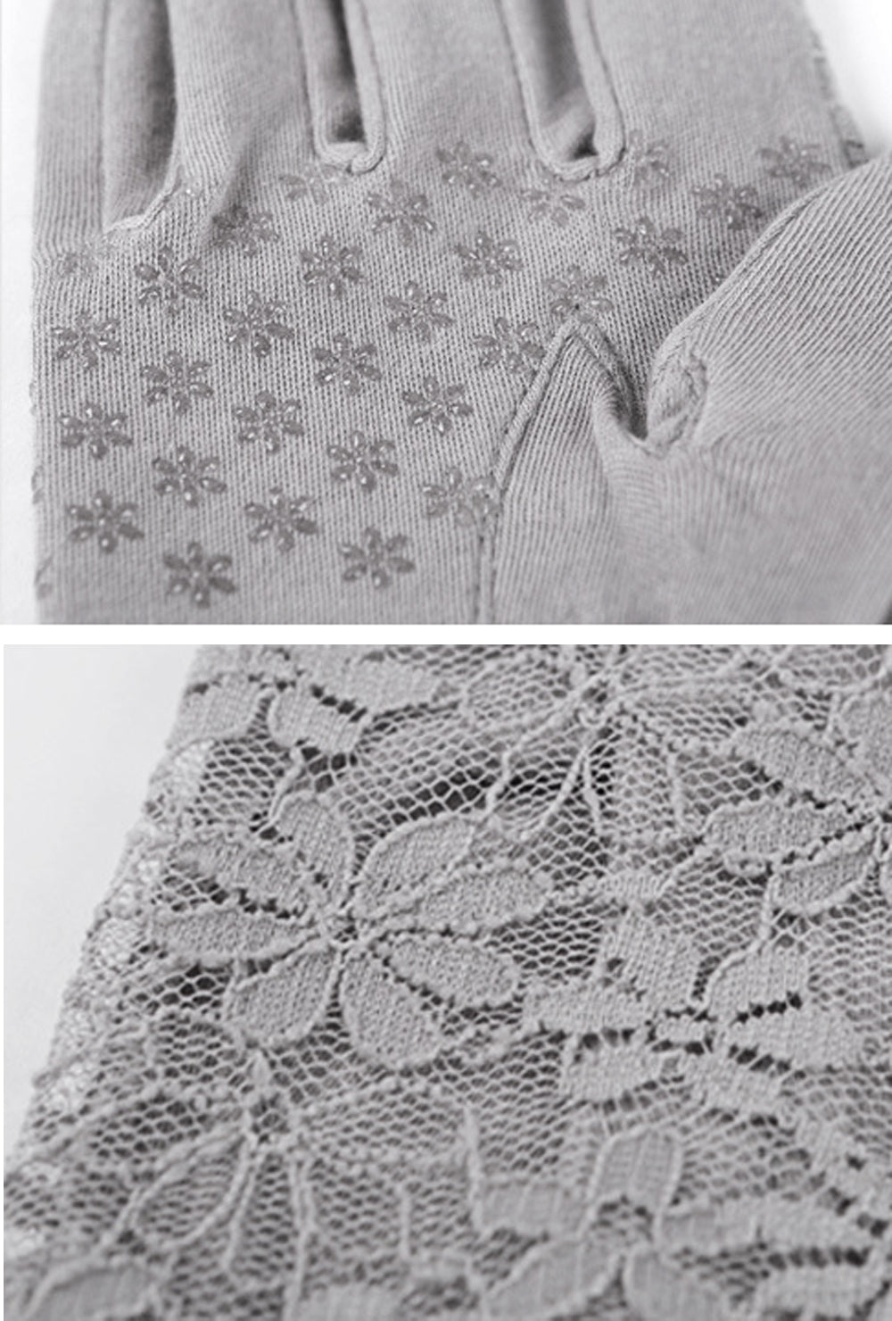 Lace Bow Gloves for Women Sun Uv Protection Gloves