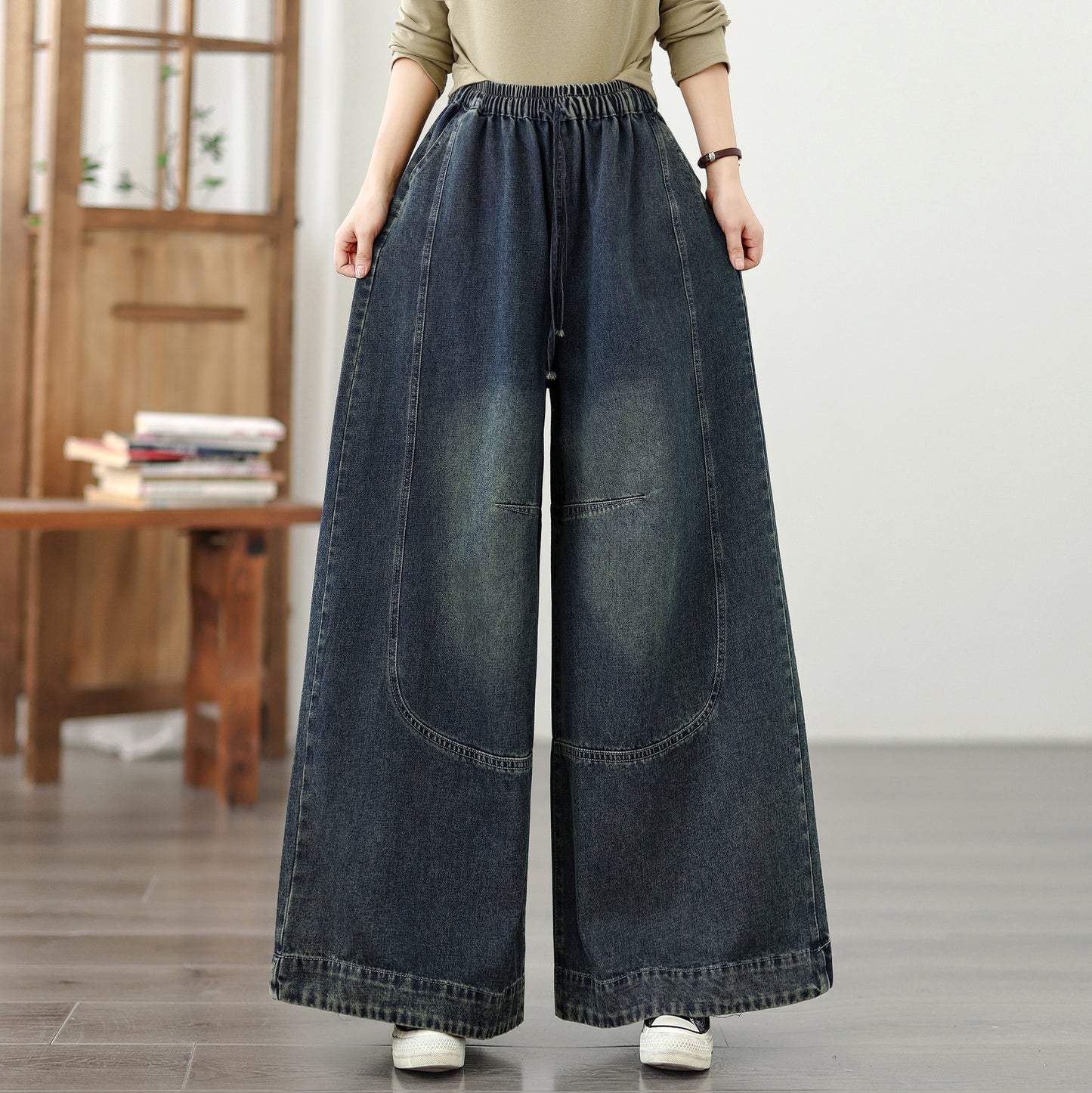 Women's Loose Jeans Baggy Wide Leg Denim Pants