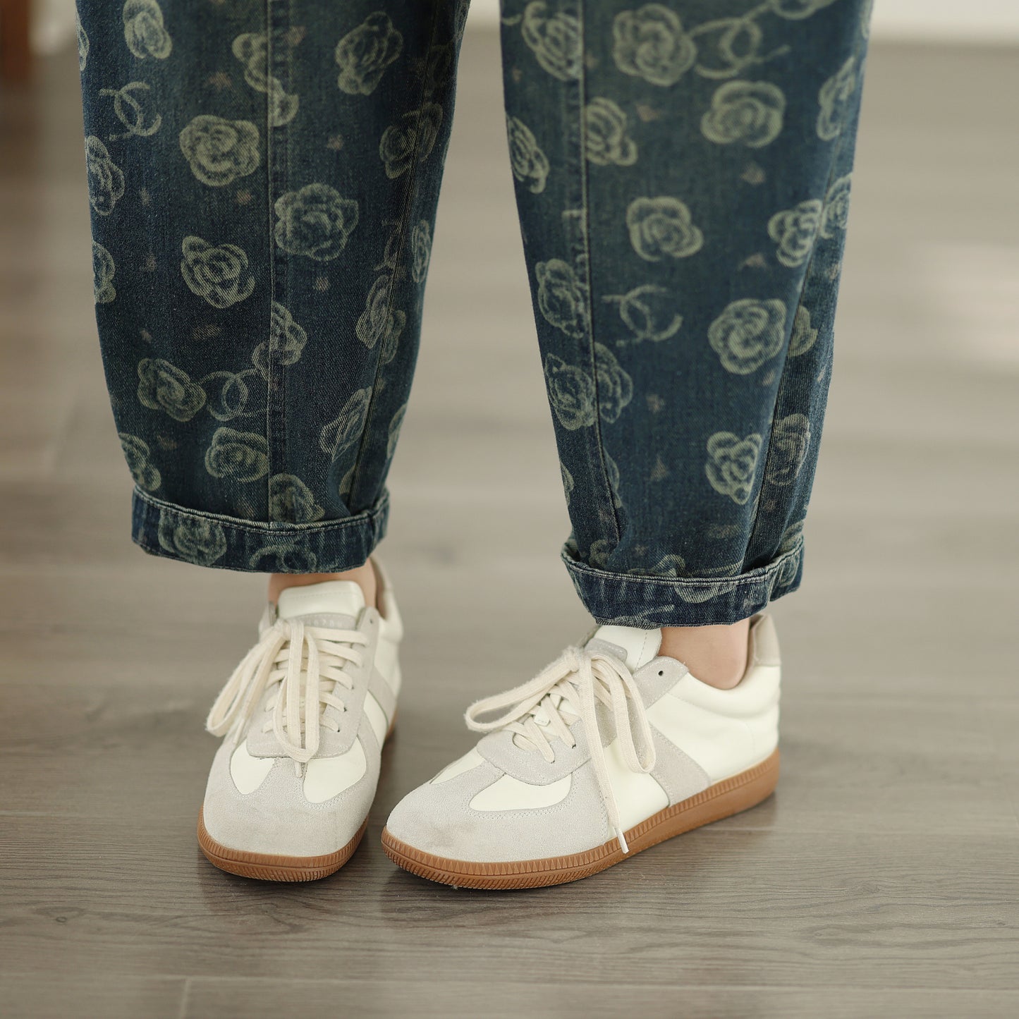 Women's Baggy Jeans Drawstring Elastic Barrel Denim Pants