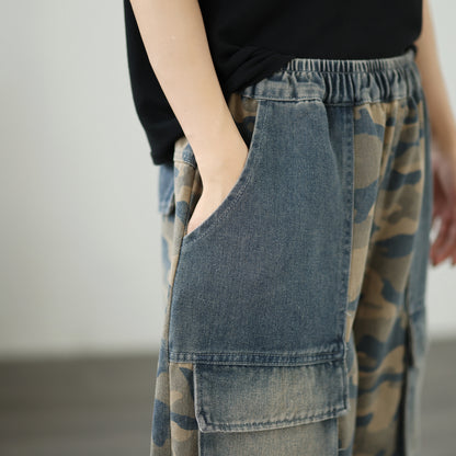 Women's Baggy Jeans Elastic Waist Harem Pants