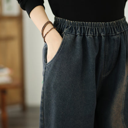 Women's Baggy Jeans Harem Pants Barrel Denim