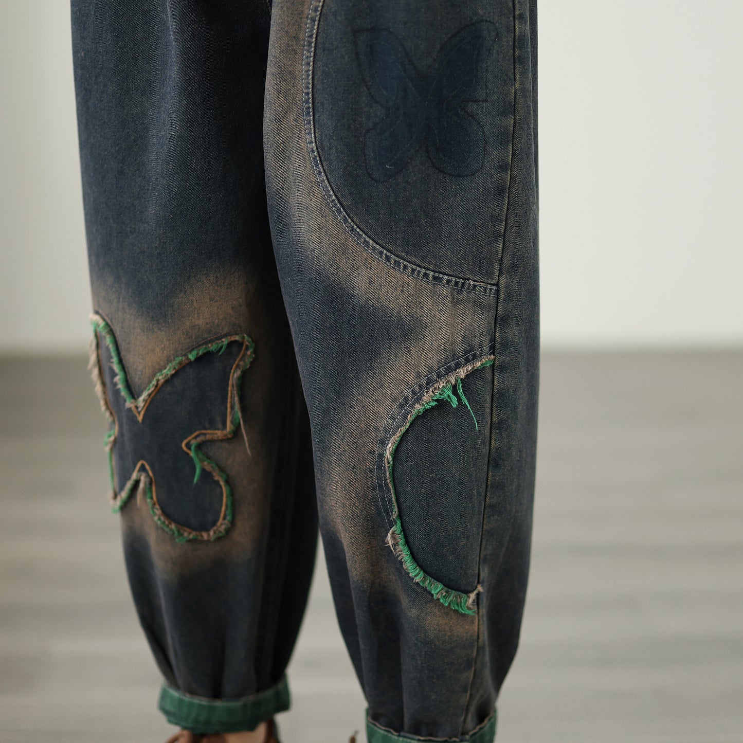 Women's Baggy Jeans Harem Pants Barrel Denim