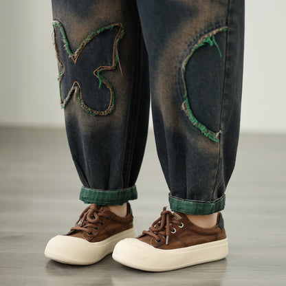 Women's Baggy Jeans Harem Pants Barrel Denim