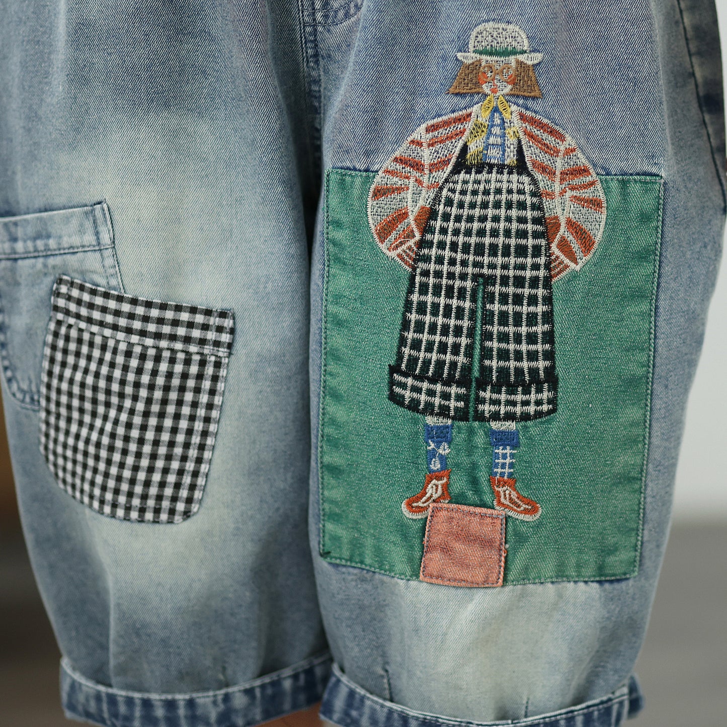Women Embroidery Jeans Denim Harem Pants