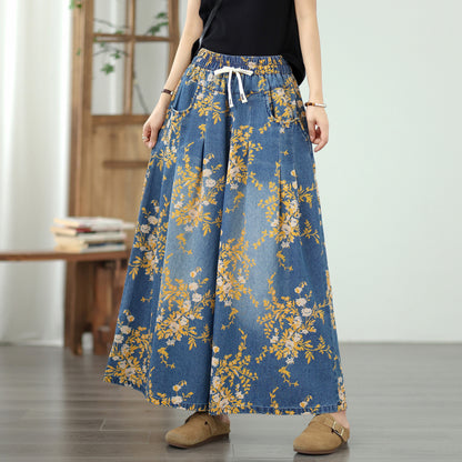 Women's Wide Leg Jeans Drawstring Pants
