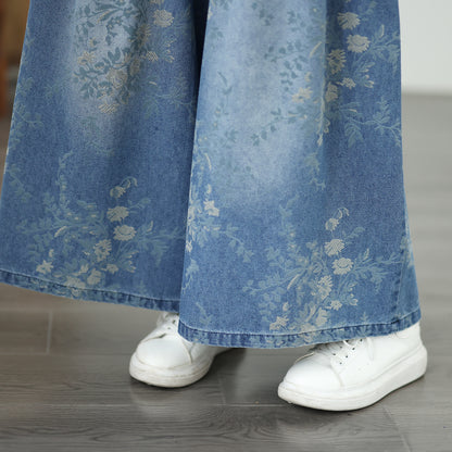 Women's Wide Leg Jeans Drawstring Pants