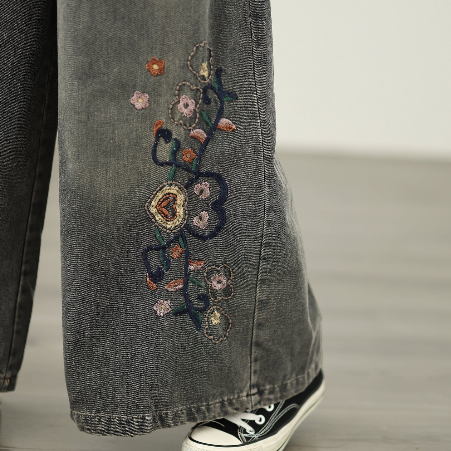 Women's Baggy Jeans Drawstring Wide Leg Denim