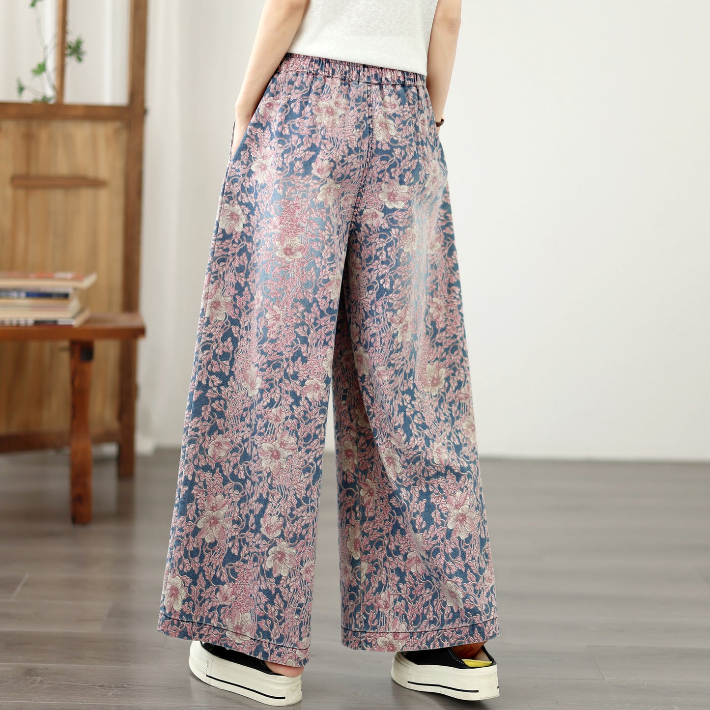 Floral Print Wide Leg Pants – Summer Comfort