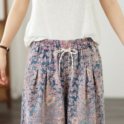 Floral Print Wide Leg Pants – Summer Comfort