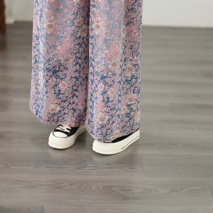 Floral Print Wide Leg Pants – Summer Comfort