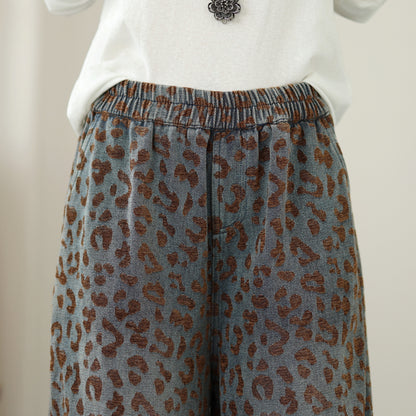 Aspen Leopard Wide Leg Jeans
