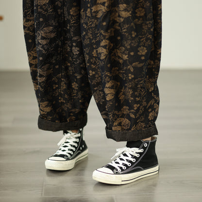 Women's Harem Jeans Drawstring Waist Print Pants