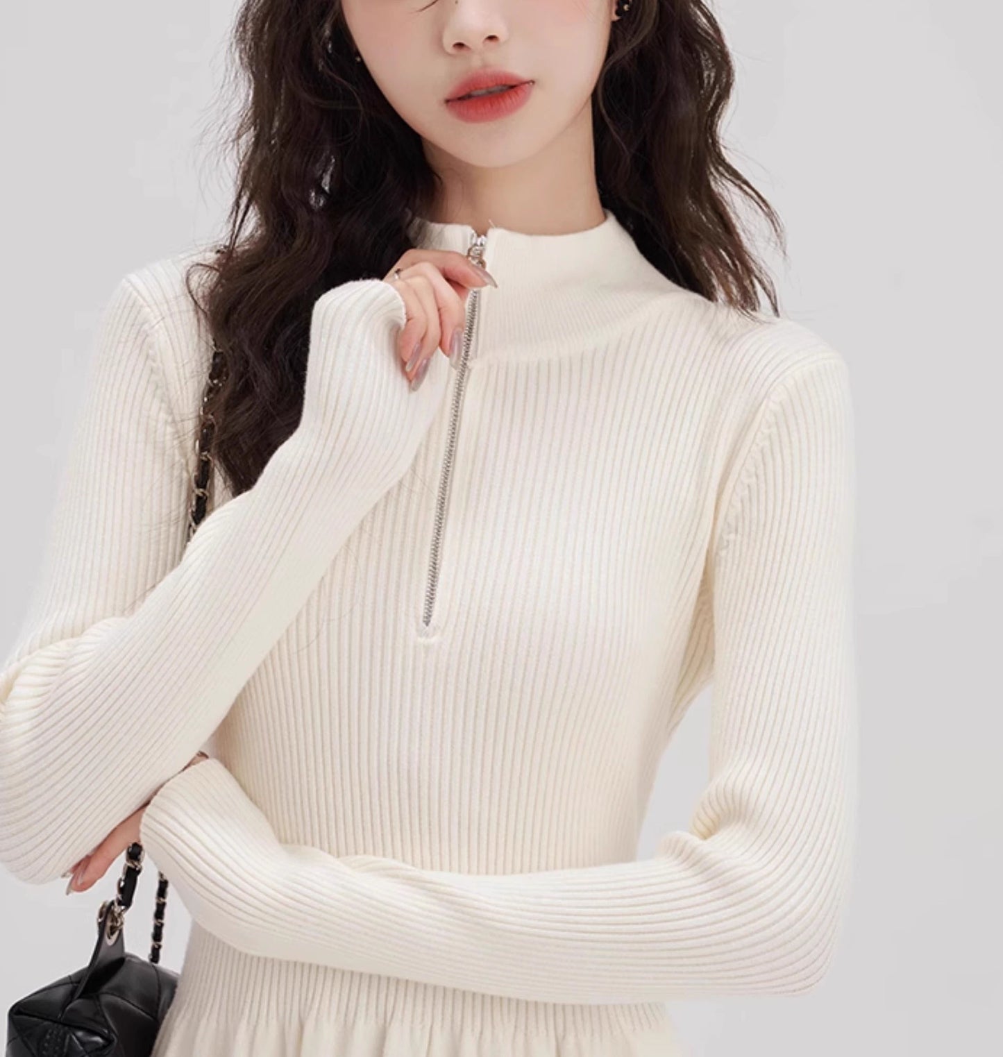 Women's Ribbed Knit  Long Sleeve Sweater Maxi Dress