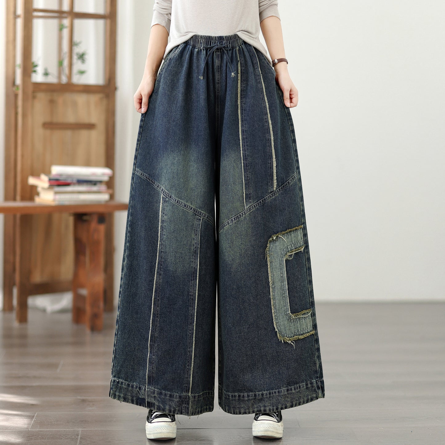 Women's Loose Jeans Baggy Wide Leg Denim Pants
