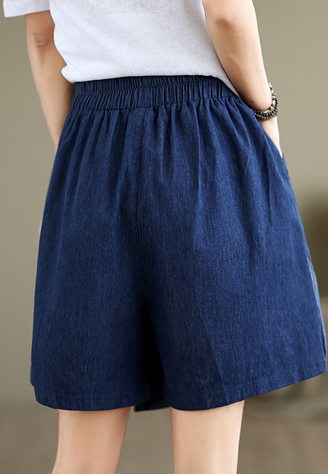 Women's Skorts Skirts Denim Mini Skirt Pull On Jean Shorts - LAI MENG FIVE CATS