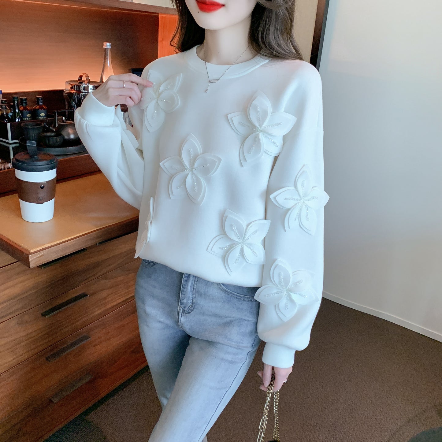 Women's Oversized Sweatshirts Hoodies 3D Floral Outfits