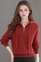 Women's Hoodie Sweaters Quarter Zip Knit Outfits