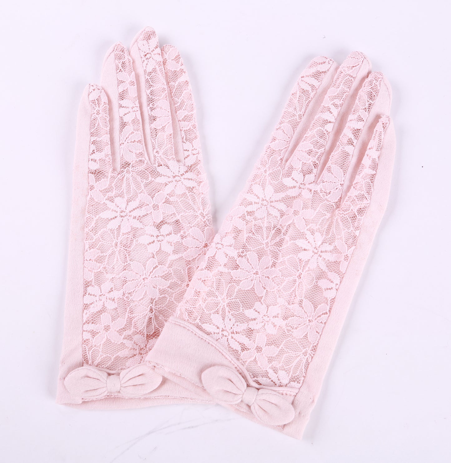 Lace Bow Gloves for Women Sun Uv Protection Gloves
