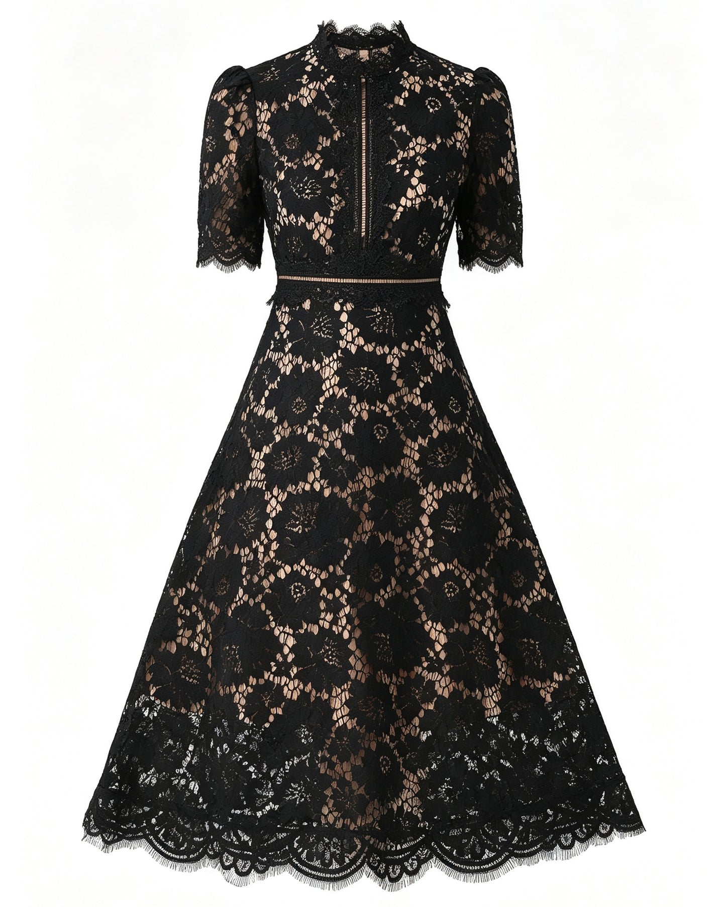 Lace Midi Dress | Timeless Evening Elegance