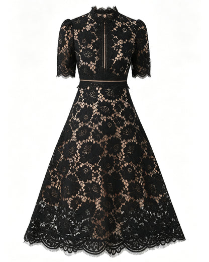 Lace Midi Dress | Timeless Evening Elegance