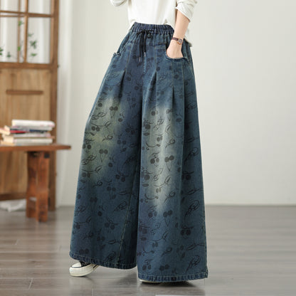 Women's Loose Jeans Baggy Wide Leg Denim Pants