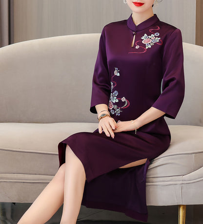 Women's Formal Elegant Embroider Midi Dress