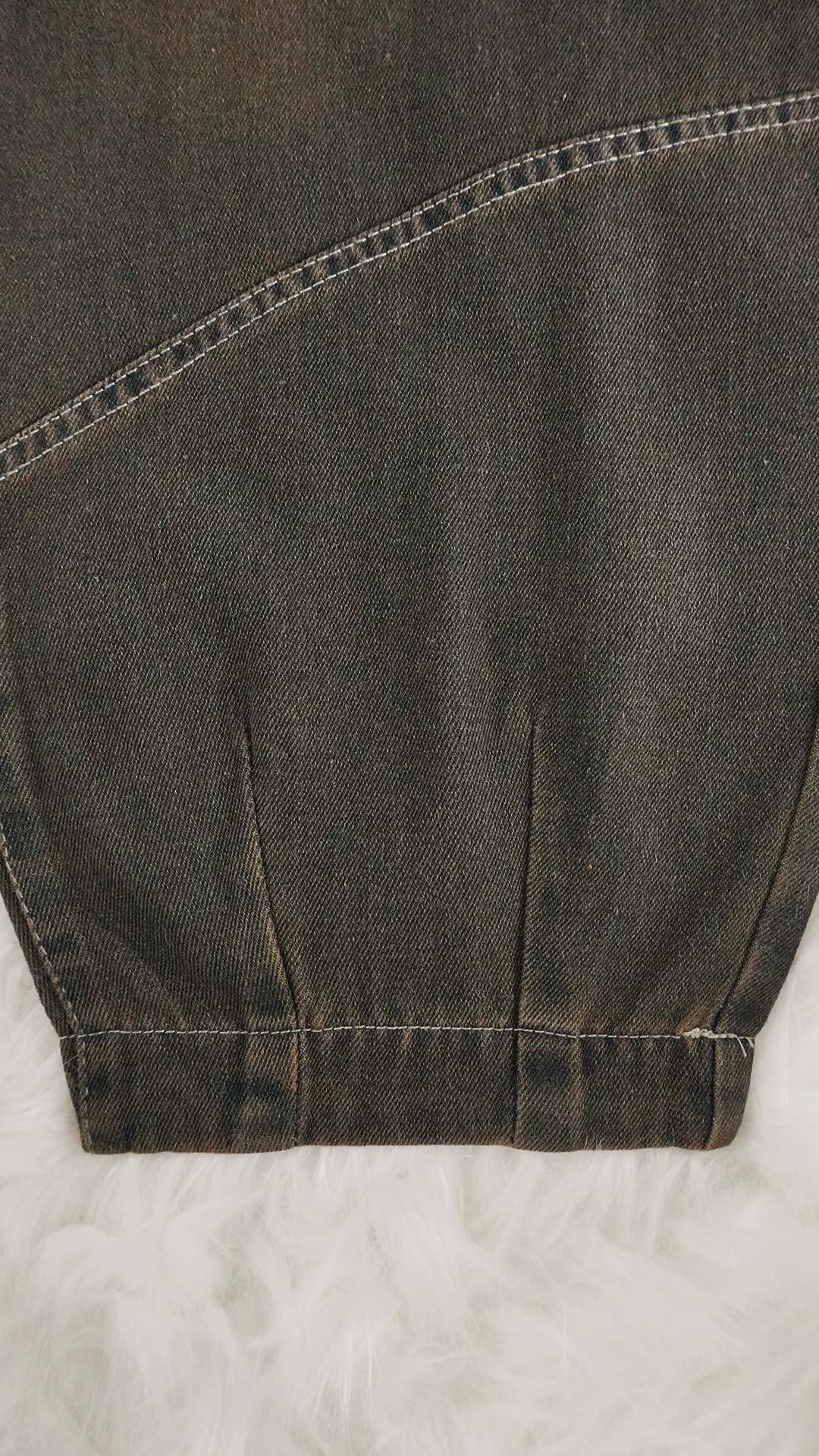 Casual Jeans Denim Loose Pants Elastic Waist with Pocket