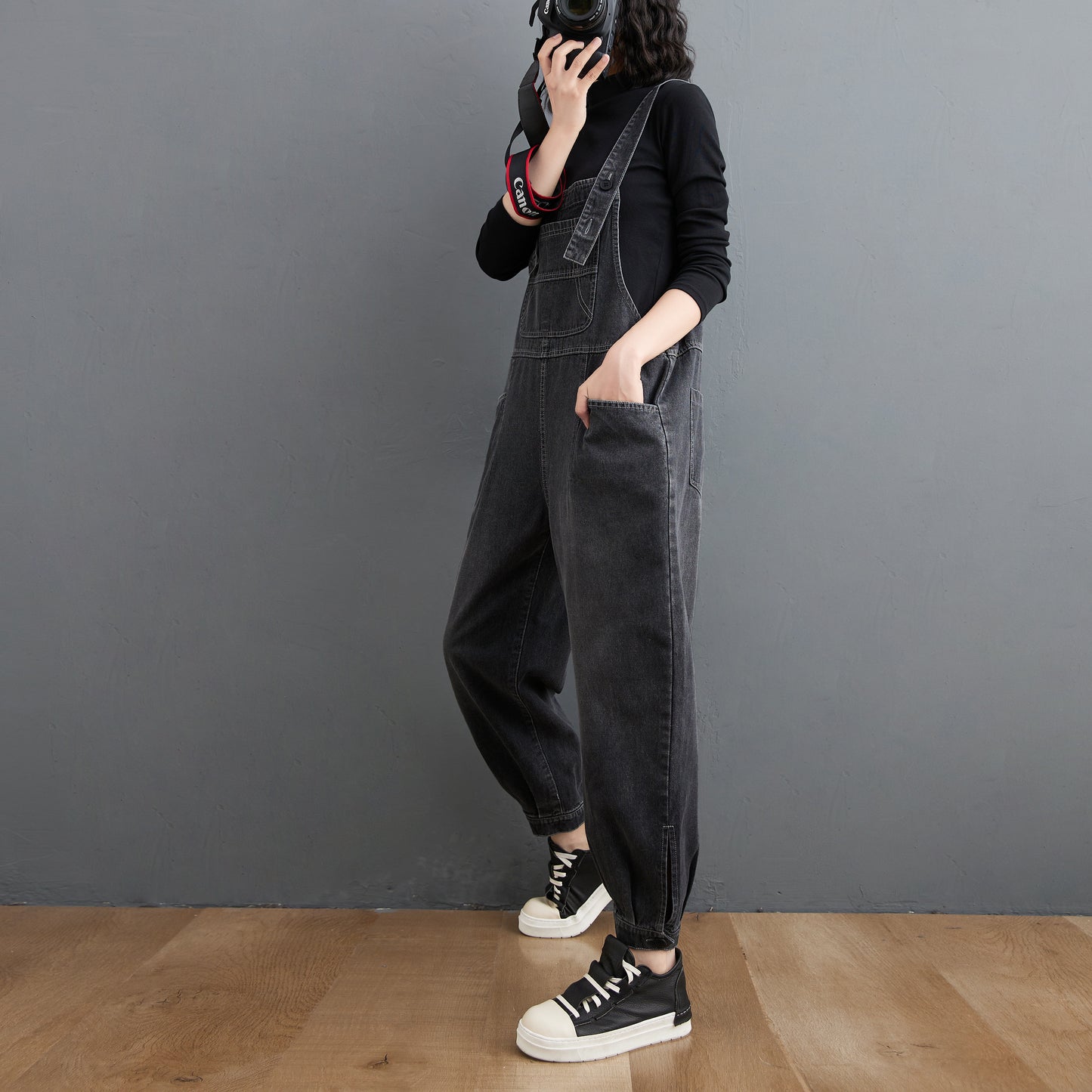 Womens Denim Bib Pants Jumpsuits Adjustable Strap Overalls