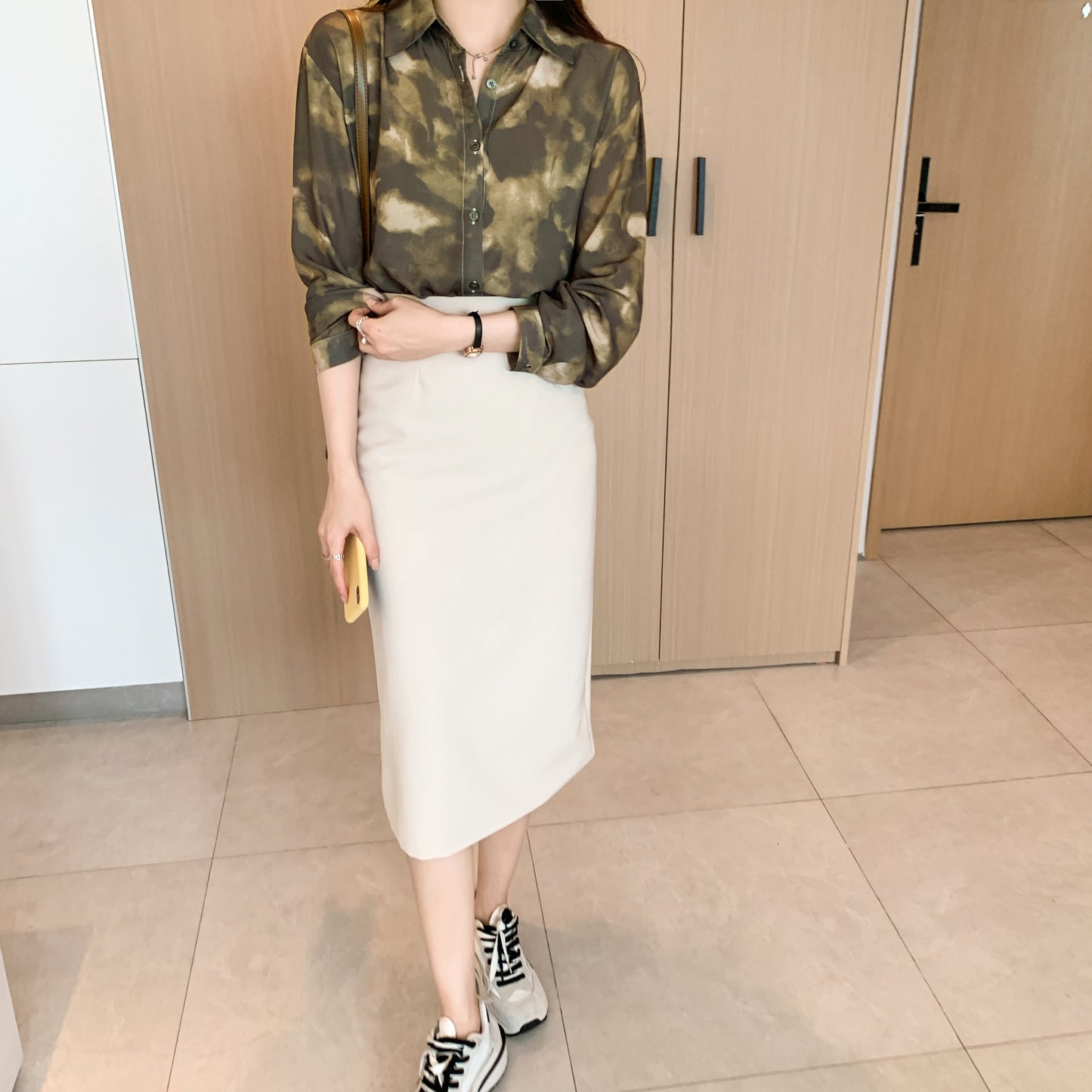 26-Women's Button Floral Print Shirt Loose fit Blouse