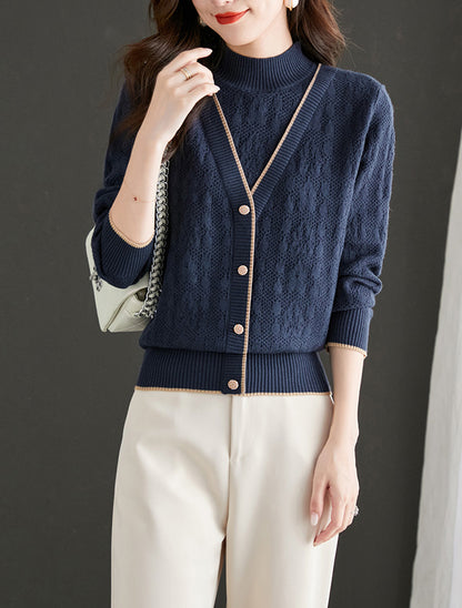 Women's Knit Sweater Lightweight 2 in 1 Dressy Pullover Tops