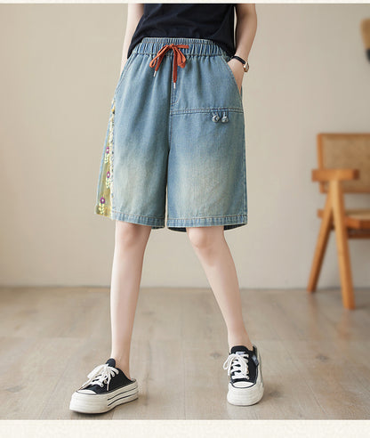 Women's Bermuda Shorts Baggy Jean Denim Shorts - LAI MENG FIVE CATS